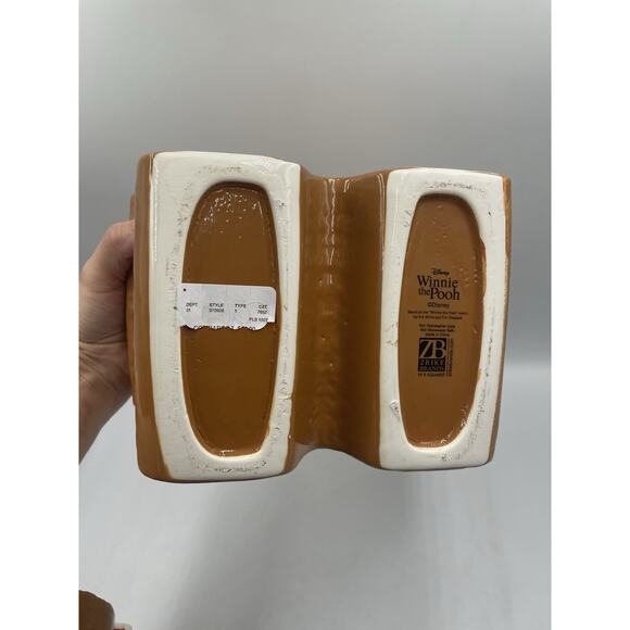 Disney Ceramic XL Winnie the Pooh Gingerbread Christmas🎄Cookie Jar NEW - Picture 10 of 11